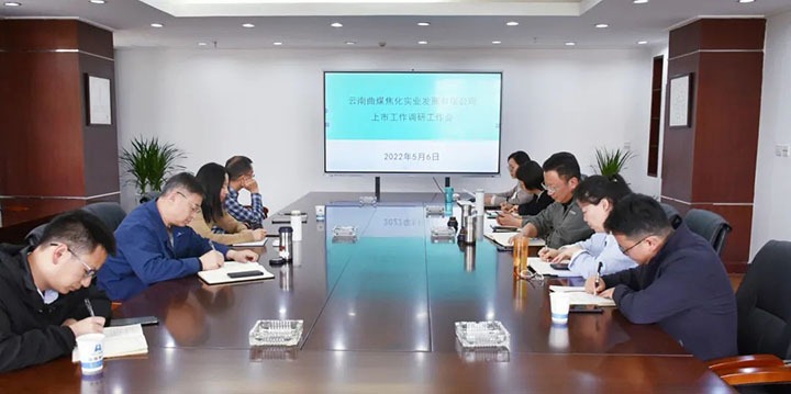 集团党委委员、财政总监莫晓丹一行到曲煤焦化公司调研上市工作推动情况